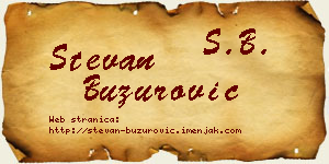 Stevan Buzurović vizit kartica